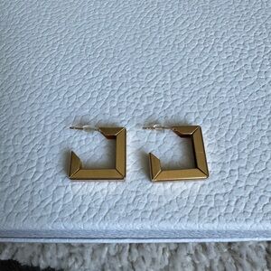 Gold Geometric Small Hoop Earrings New